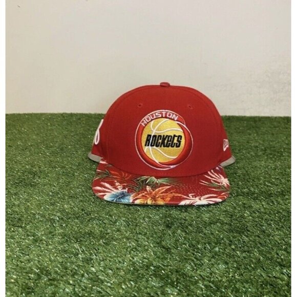 New Era | Accessories | Houston Rockets Hat Cap Snap Back Red Yellow ...